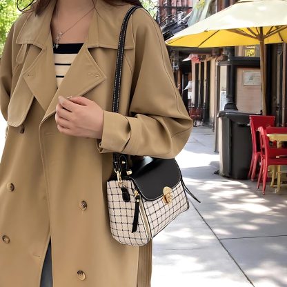 Fashion plaid ladies handbag - Image 5